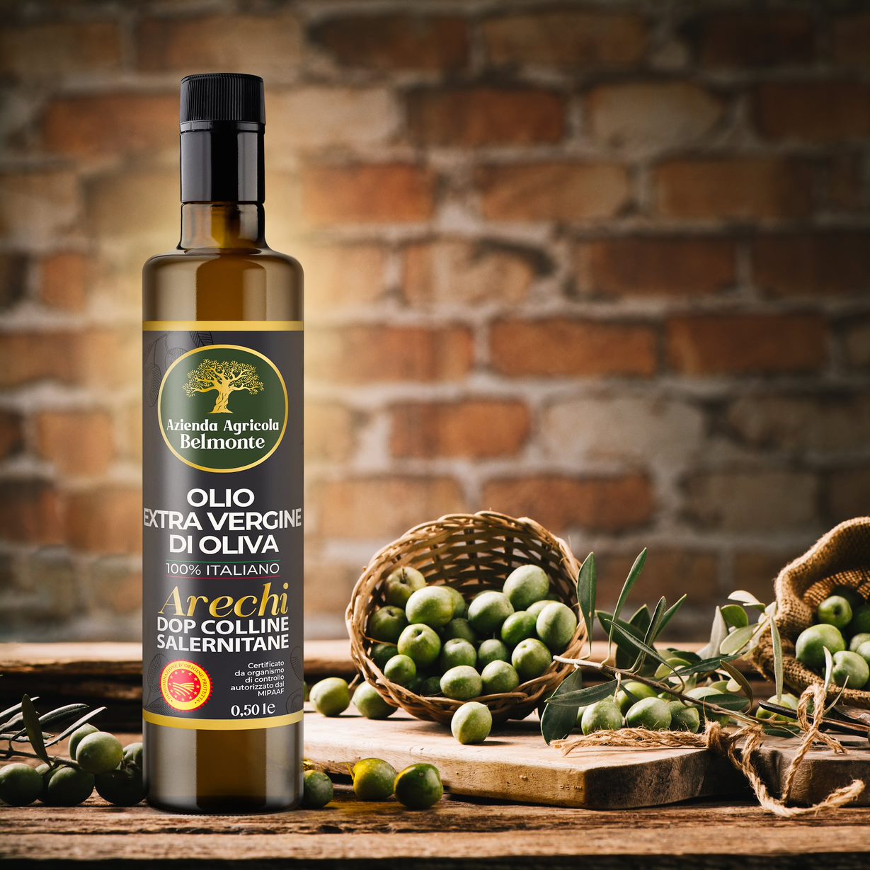 ARECHI olio extra vergine di oliva DOP Colline Salernitane Azienda Agricola Belmonte